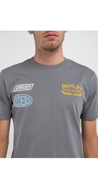 ヘビーピュアコットンジャージーモトクロスTシャツ 詳細画像